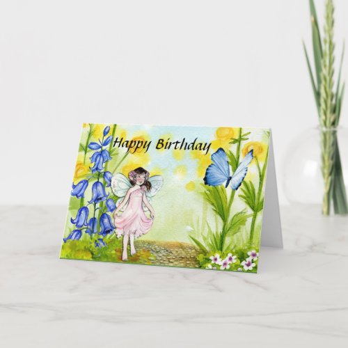 Fairy In My Garden Birthday Card