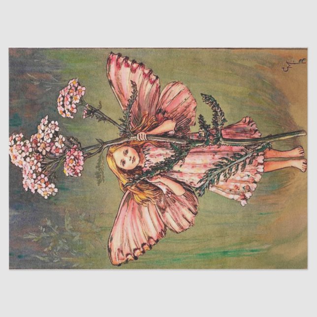 Fairy In Pink Dress Tissue Paper (Front)