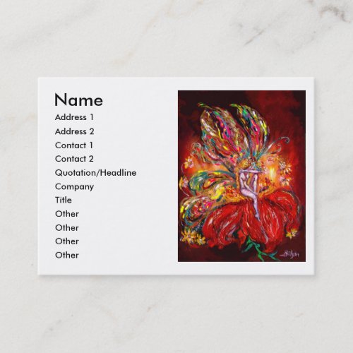 FAIRY IN RED BUSINESS CARD