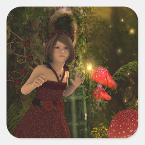 Fairy in Red Dress Sticker