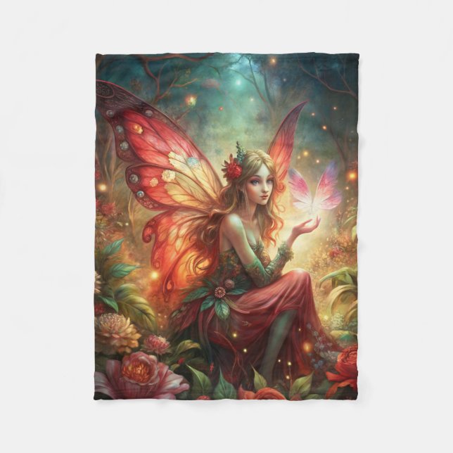 Fairy in red fleece blanket (Front)