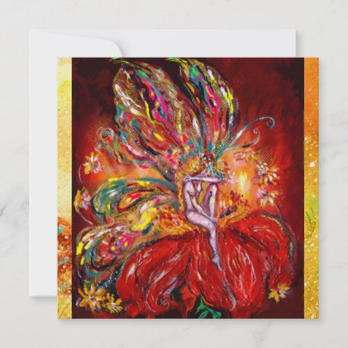 FAIRY IN RED ice metallic yellow  green Announcement