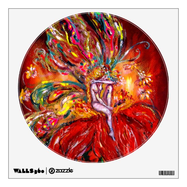 FAIRY IN RED WALL STICKER (Front)