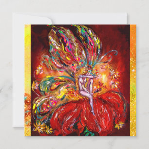 FAIRY IN RED  yellow  green Announcement