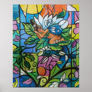 Fairy in Stained Glass poster