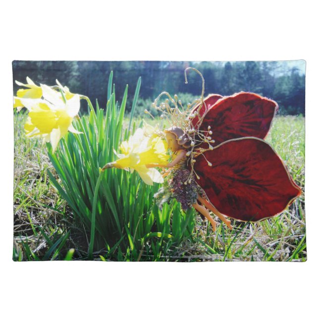 Fairy in the Daffodils Cloth Placemat (Front)