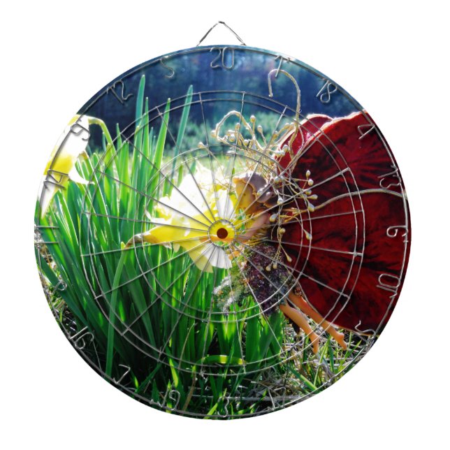 Fairy in the Daffodils Dart Board (Front)