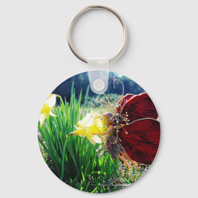 Fairy in the Daffodils Keychain (Front)