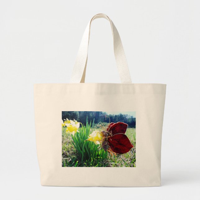 Fairy in the Daffodils Large Tote Bag (Front)