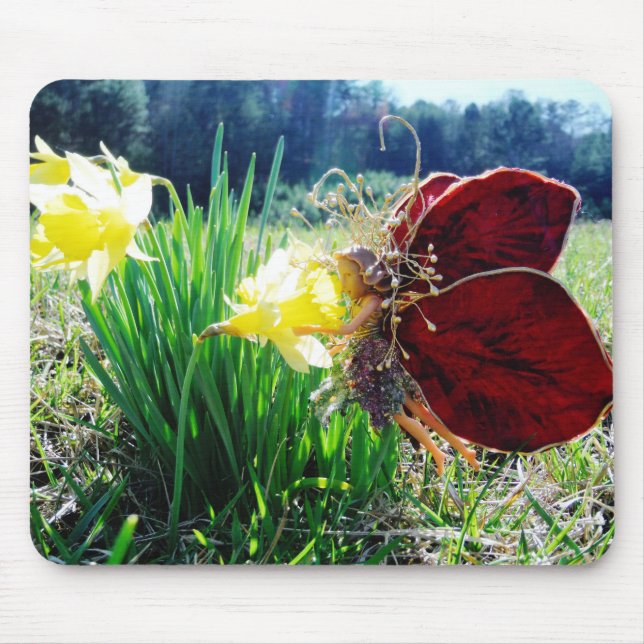 Fairy in the Daffodils Mouse Pad (Front)