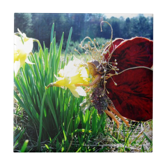 Fairy in the Daffodils Tile (Front)