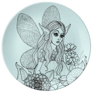 Fairy in the Flowers-Imagination Dinner Plate