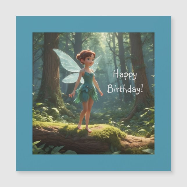 Fairy in the Forest Magnetic Card (Front)