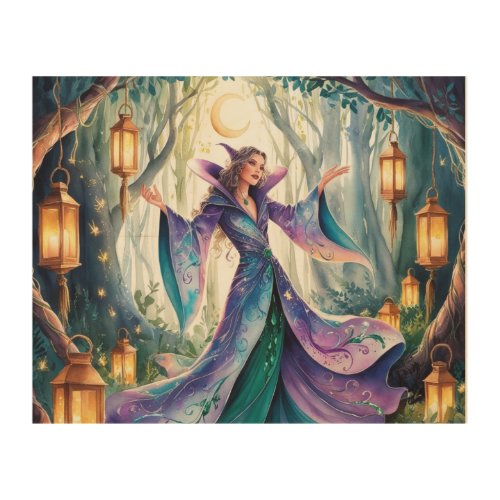 Fairy In The Forest Wood Wall Art