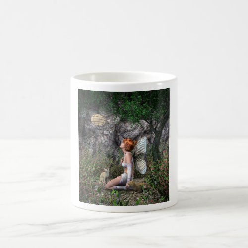 fairy in the magical forest  coffee mug