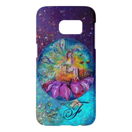FAIRY IN THE NIGHT   Blue Teal Monogram Samsung Galaxy S7 Case