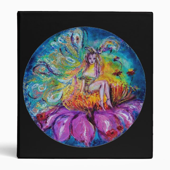 FAIRY IN THE NIGHT blue yellow pink black Binder (Front)