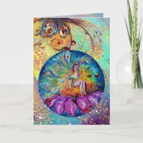 FAIRY IN THE NIGHT  MAGIC BUTTERFLY PLANT HOLIDAY CARD