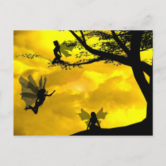 Fairy in the trees postcard
