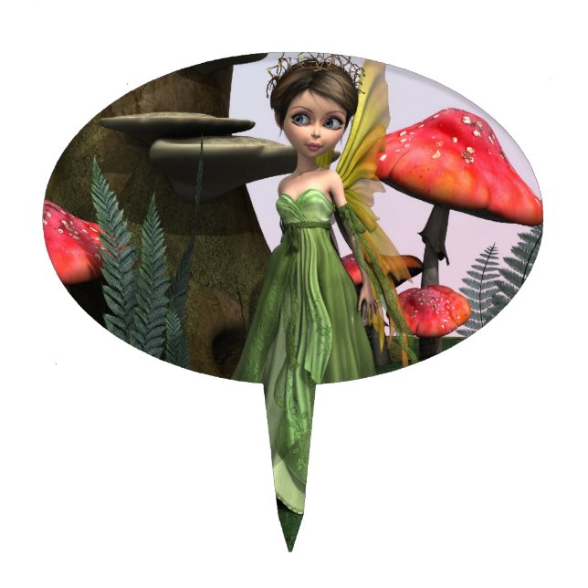 Fairy in Woodland Cake Topper (Front)