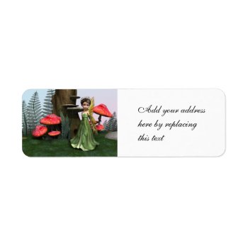 Fairy In Woodland Label by YourFantasyWorld at Zazzle