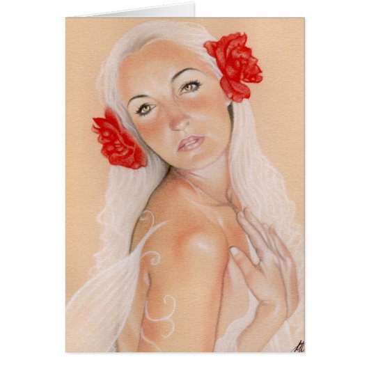 Fairy Intertwined Roses Card (Front)