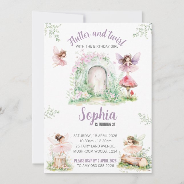Fairy Invitation Template (Front)