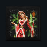 Fairy Jewelry Box<br><div class="desc">Jewelry Box with a beautiful Santa Fairy and Snow</div>