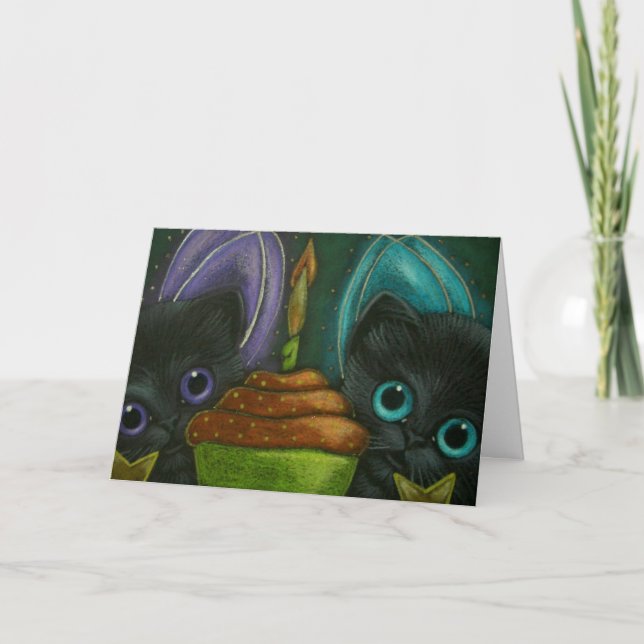 FAIRY KITTENS BIRTHDAY Card (Front)
