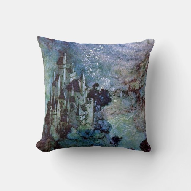 Fairy Land Castle Edmund Dulac Fine Art Throw Pillow (Front)