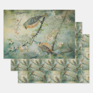 Fairy Land Spring Forest Birds No2 Wrapping Paper Sheets