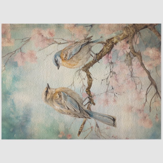 Fairy Land Spring Forest Birds No3 Tissue Paper (Front)