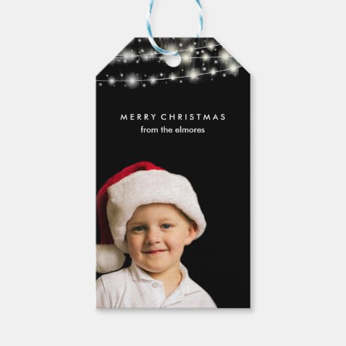 Fairy Lights and your Photo Personalized Gift Tags