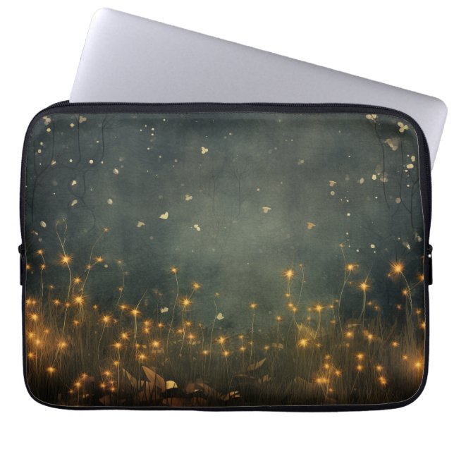 Fairy Lights, Butterflies, Sparkling Laptop Sleeve (Front)