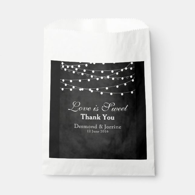 Fairy Lights & Hearts Favor Bag (Front)