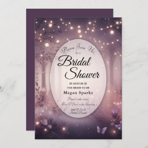 Fairy Lights in Woodland Glow Bridal Shower Invitation