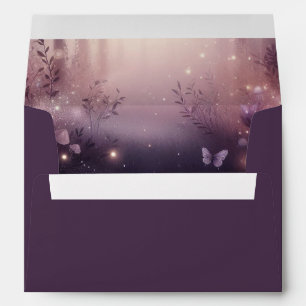 Fairy Lights in Woodland Glow Wedding Envelope