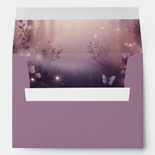 Fairy Lights in Woodland Glow Wedding Envelope