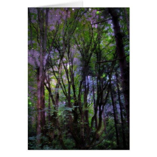 Fairy Lights Surreal Forest Cards (Front)