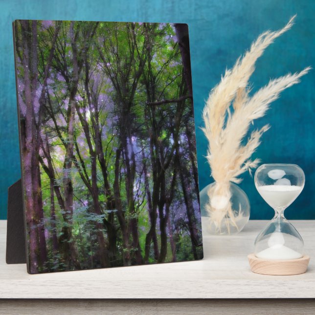 Fairy Lights Surreal Forest Plaque (Side)
