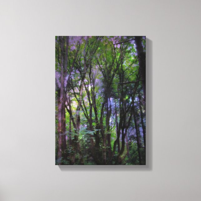 Fairy Lights Surreal Forest Wrapped Canvas Print (Front)