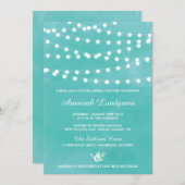 Fairy Lights Teal Bridal Shower Invitation (Front/Back)