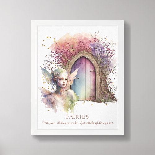 Fairy Magic Door Saying framed art