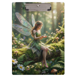 Fairy magic in the enchanted forest clipboard