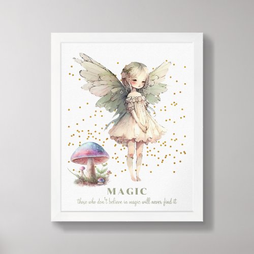 Fairy Magic Saying framed art