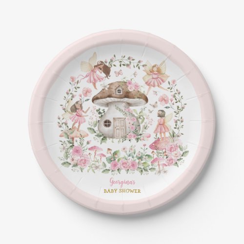 Fairy Magical Forest Garden Girl Baby Shower Paper Plates