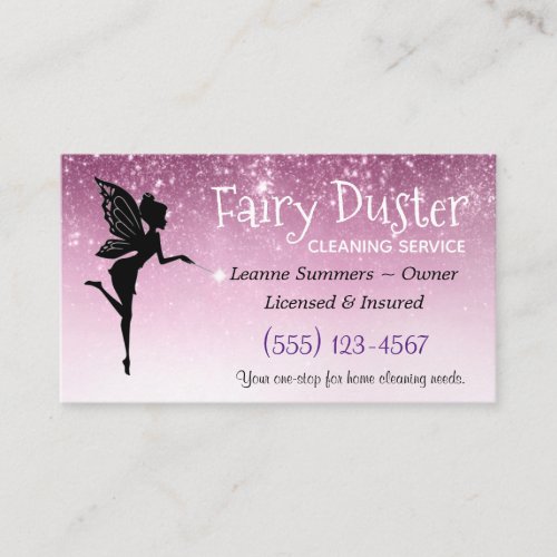 Fairy Maid House Cleaning Service Business Card