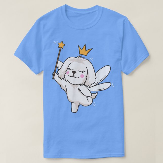 Fairy Maltese Dog Keeper Breeder Spirit Animal Pet T-Shirt (Design Front)