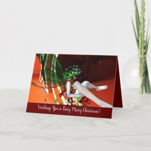 Fairy Merry Christmas Card wCustom Photo Insert