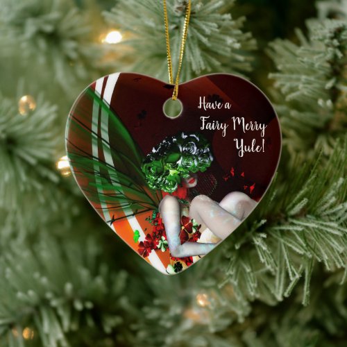 Fairy Merry Yule 2_Sided Ornament _ Customizable